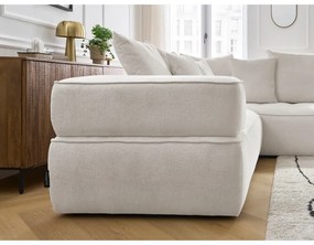 Divano angolare beige (penisola a destra/a L) con rivestimento in ciniglia Whesley – Bobochic Paris