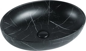 Mexen Orsola lavabo da appoggio 52 x 39 cm, pietra nera - 21365271