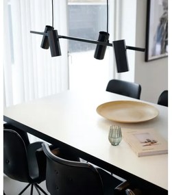 Nordlux - Lampadario a sospensione con filo ALANIS 4xGU10/15W/230V nero