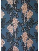 Farrow & Ball Carta da parati Wisteria - Stiffkey Blue/ Copper Metallic/ Black Blue