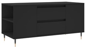 Tavolino da salotto nero 102x44,5x50 cm in legno multistrato