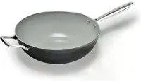 Wok alluflon moneta 0005394332 armonia finegres con doppio manico nero