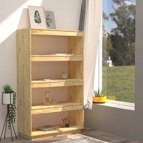 Libreria/divisorio 80x35x135 cm in legno massello di pino