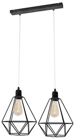 Lampadario KARO 2xE27/15W/230V nero