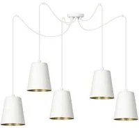 Lampada a Sospensione Link, Bianco, Acciaio, N/x200x70 cm, EPIKASA