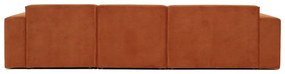 Divano angolare in velluto a coste arancione (angolo sinistro) Sting - Scandic