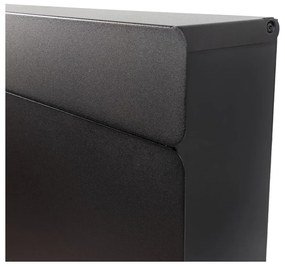 Scarpiera nera in metallo con ante ribaltabili/da parete 78x48x13 cm Luigi – Spinder Design