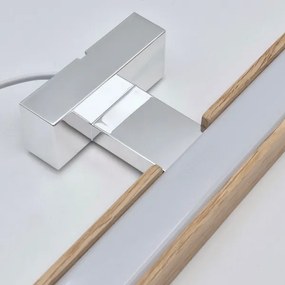 Brilagi-Illuminazione a LED per specchi da bagno WOODY MIRROR LED/15W/230V IP44 quercia/cromo