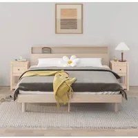 Comodini 2 pz 40x35x61,5 cm in Legno Massello di Pino cod mxl 50957