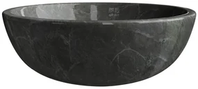 Lavabo da appoggio di marmo Colore Nero D40 cm - LAVINO