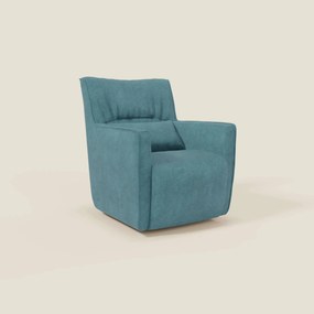 Tulla Poltrona girevole in tessuto impermeabile T02 azzurro