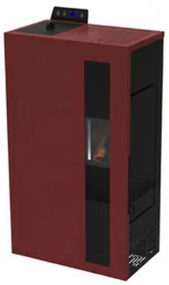 Stufa A Pellet Slim Ventilata 5 kW Bronte Bordeaux C-Line