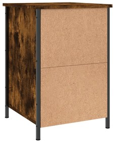 Comodini 2 pz Rovere Fumo 40x42x60 cm in Legno Multistrato