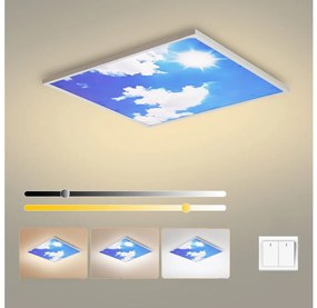 Brilagi - Plafoniera LED SLIMFRAME SKY LED/58W/230V 60x60 cm argento/blu