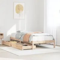 Letto senza Materasso 90x190 cm in Legno Massello di Pino 3301422