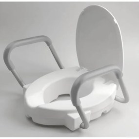 Ridder - Sedile WC rialzato con maniglie, bianco
