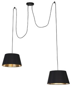 Lampada a sospensione moderna nera - Lofty