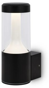 Lampada Da Parete Moderna Da Esterno Alluminio Nero Luce 8W Ip54