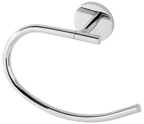 Porta asciugamani da parete ad anello in acciaio cromato Bora
