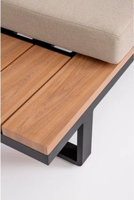 Salotto Angolare In Alluminio Con Cuscini E Tavolino Zelmar Antracite Bizzotto