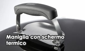 Weber Compact 47 Cm Barbecue A Carbone Kettle Grill Nero Con Griglia In Acciaio