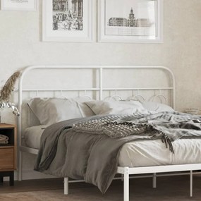 Testiera İn Metallo Bianco 137 Cm /
