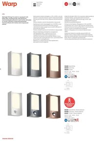 Redo 90484 - Applique a LED da esterno WARP LED/8W/230V 3000K IP44 marrone