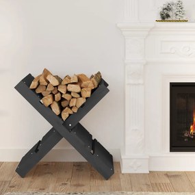 Portaceppi Grigio 47x39,5x48 Cm İn Legno Massello Di Pino /