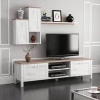 Mobile porta TV Sento bianco vintage rovere EFFEZ