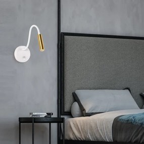 Brilagi - LED Lampada flessibile da muro MAYA LED/3W/230V 4000K bianco/oro