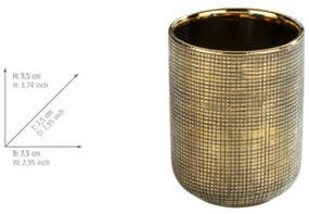 WENKO 24400100 - Bicchiere portaspazzolini RIVARA 7,5x9,5 cm oro