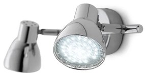 Lampada da parete faretto 32 cm LED 3W 3000K diffusori orientabili PUNTO a 2 luci