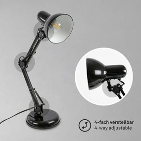 Brilo - Lampada da tavolo PIXA 1xE14/25W/230V nera
