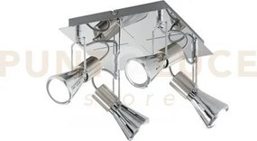 Spot cadillac cromo 4 luci attacco e14 24x24x16cm in metallo orient...