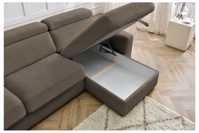 Divano angolare marrone allungabile (con composizione variabile) Monaco – Bobochic Paris