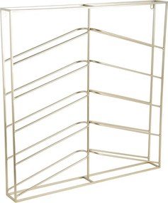 Portabottiglie da parete dorato in metallo numero di bottiglie 10 67x66x7,5 cm Cuadro – PT LIVING