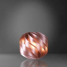 Lampada Da Tavolo Globe 1 Luce In Polilux Rosa Metallico D40 Made In Italy