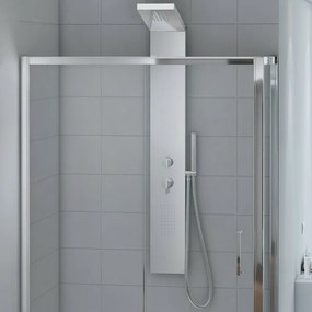 Box doccia 70x90 rettangolare fisso + scorrevole vetro trasparente 6 mm