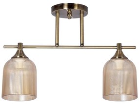 Lampadario a sospensione con supporto rigido 2xE14/60W/230V ottone