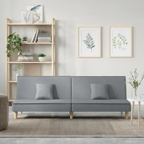 Divano Letto Grigio Chiaro İn Tessuto /