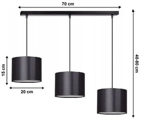 Lampadario a sospensione con filo TUZ 3xE27/60W/230V