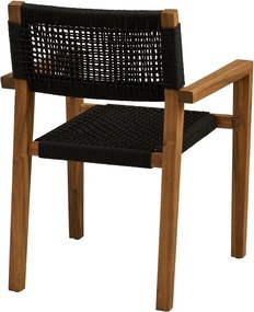 Sedia da esterno nera in legno massiccio Anzio – House Nordic