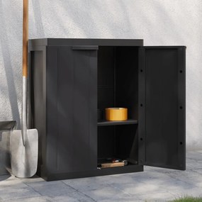 Armadio da esterno nero 65x37x85 cm in pp