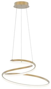 Lampadario LED glamour Coaster dorato Ø60cm, luce con 3 temperature di colore 8000 lumen, LUCE AMBIENTE DESIGN