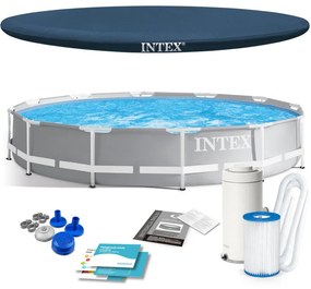 Piscina da giardino con struttura 366 x 76 cm 4 in 1 INTEX 26712