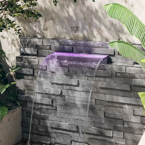 Sfioratore A Cascata Con Led Rgb Acrilico 60 Cm /