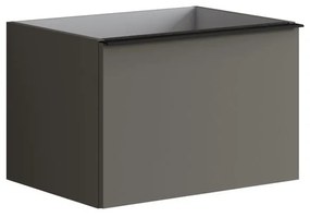 Mobile da bagno sotto lavabo Pixel plain grigio laccato opaco L 60 x H 40 x P 45.5 cm 1 cassetto, lavabo non incluso