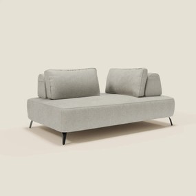 Volta divano modulare con schienali mobili in raffinato tessuto ciniglia T06 grigio chiaro