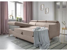 Divano letto angolare beige (angolo sinistro) Sweet Harmony - Miuform