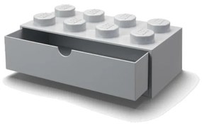 Scatola da tavolo grigia con cassetto Brick - LEGO®